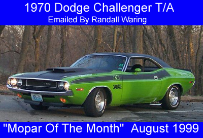 1970 Dodge Challenger T/A By Randell Waring.