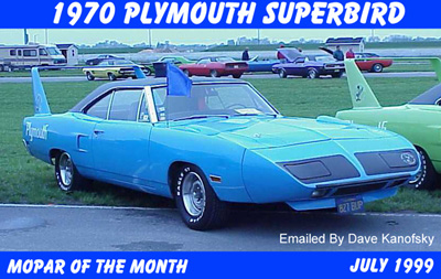 1970 Plymouth Superbird By Dave Kanofsky.