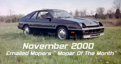 Mopar Of The Month - 1987 Dodge Shelby Charger GLHS By Kevin Isenberg.