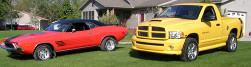 1973 Dodge Challenger and 2005 Dodge Rumble Bee By Zack McKellips image 1.