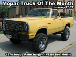 Mopar Truck Of The Month - 1978 Dodge RamCharger By Bob Morris.