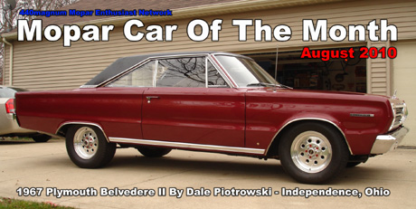 440'S Mopar Car Of The Month for August 2010.