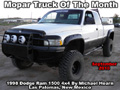 1998 Dodge Ram 4x4 By Michael Hearn. Bushwacker pocket flares, Herculined rocker panels, Sony stereo and more.