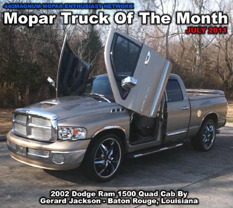 Mopar Truck Of The Month For July 2011: 2002 dodge RAM 1500