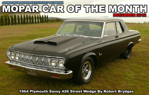 Mopar Car Of The Month for December 2012: 1964 Plymouth Savoy By Robert Brydges