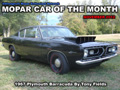 Mopar Car Of The Month - 1967 Plymouth Barracuda By Tony Field.