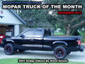 Mopar Truck Of The Month - 2001 Dodge Dakota 4x4 By Steve Downs.