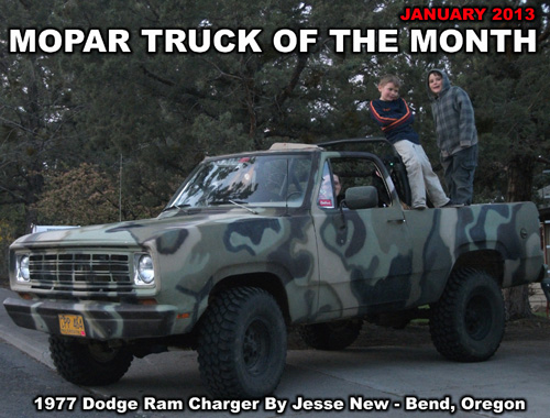 Mopar Truck Of The Month For January 2013