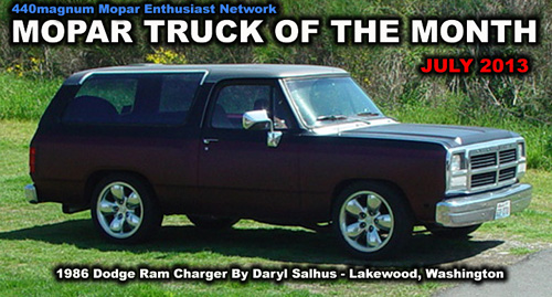 Mopar Truck Of The Month For July 2013