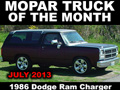 Mopar Truck Of The Month - 1986 Dodge Ram Charger By Daryl Salhus.