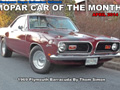 Mopar Car Of The Month - 1969 Plymouth Barracuda by Thom Simon.