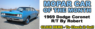 Mopar Car Of The Month - 1969 Dodge Coronet R/T By Robert.
