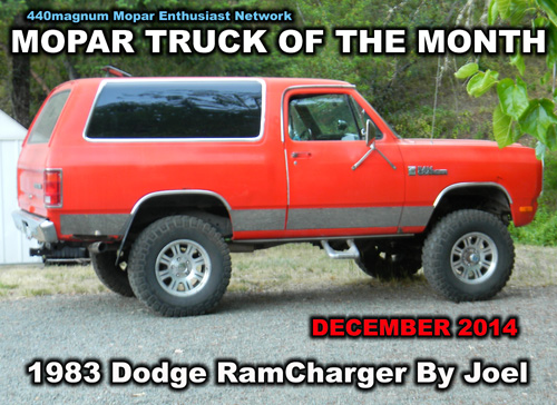 Mopar Truck Of The Month - 1983 Dodge RamCharger By Joel