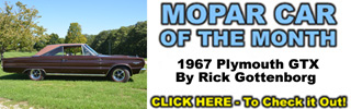 Mopar Car Of The Month - 1967 Plymouth GTX By Rick Gottenborg.