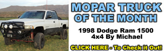 Mopar Truck Of The Month - 1998 Dodge Ram 1500 4x4 By Michael.
