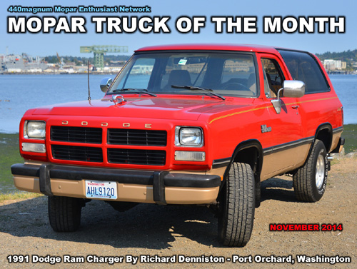 November 2014 Mopar Car Of The Month: 1991 Dodge Ram Charger 4x4