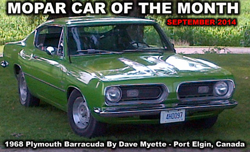 Mopar Car Of The Month for September 2014