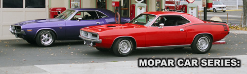 1970 Plymouth Cuda 340 and Dodge Challenger R/T, featured in Mopar Cars 3.0