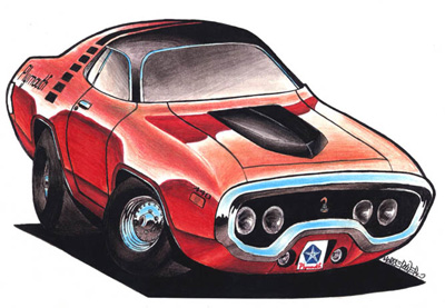 1971 Plymouth Road Runner Art - Image 1.