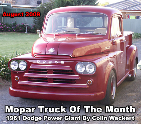 440'S Mopar Truck Of The Month for August 2009: This is a 1961 Australian Dodge