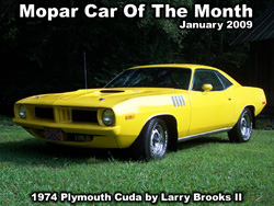 Mopar Car Of The Month - 1974 Plymouth Cuda by Larry Brooks ll.