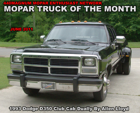Mopar Truck Of The Month For June 2011: 1993 Dodge D350 Club Cab Dually