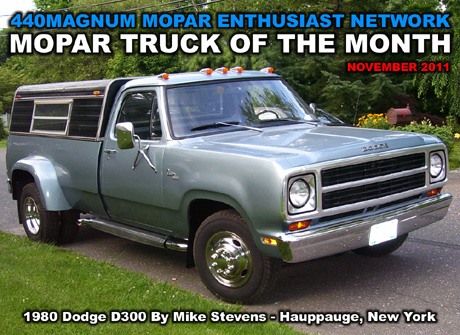 Mopar Truck Of The Month for November 2011: 1980 Dodge D300 By Mike Stevens