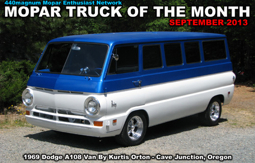 Mopar Truck Of The Month for September 2013: 1969 Dodge A108 Van
