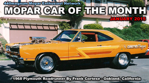 Mopar Car Of The Month For January 2014: 1968 Plymouth Roadrunner