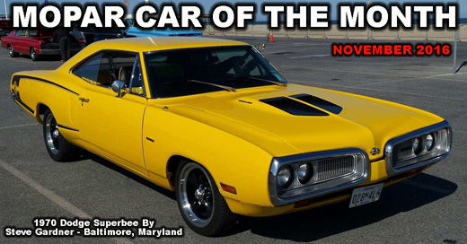 Mopar Car Of The Month - November 2016