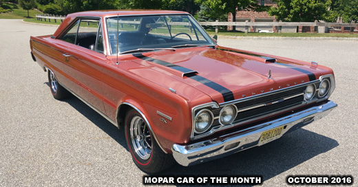 Mopar Car Of The Month October 2016 - 1967 Plymouth Belvedere GTX