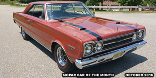Mopar Car Of The Month - 1967 Plymouth GTX