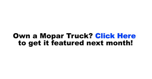 Mopar Truck Of The Month -